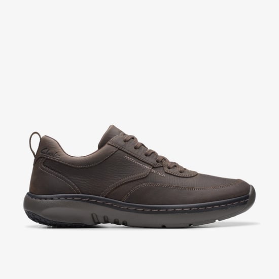 ClarksPro Lace Dark Brn Tumbled Sneakers - Image 1