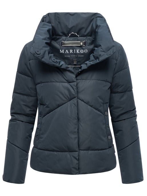 Marikoo kurze Damen Steppjacke mit Kragen & Druckknöpfen – Jalliaa - Image 1