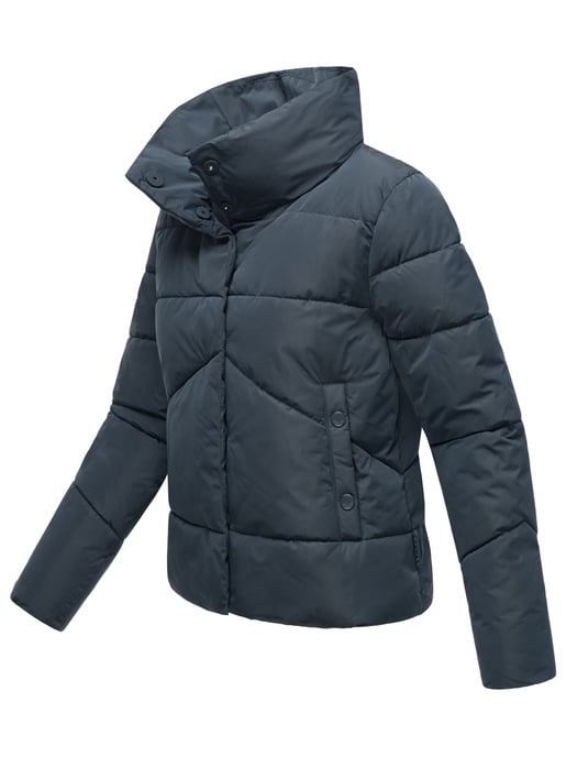 Marikoo kurze Damen Steppjacke mit Kragen & Druckknöpfen – Jalliaa - Image 3
