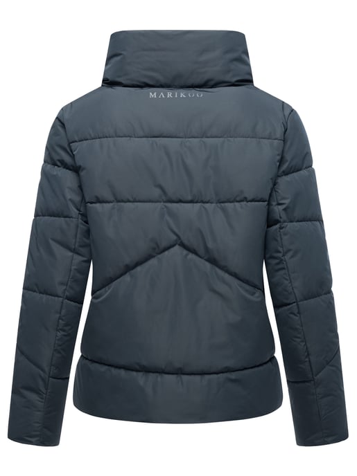 Marikoo kurze Damen Steppjacke mit Kragen & Druckknöpfen – Jalliaa - Image 4