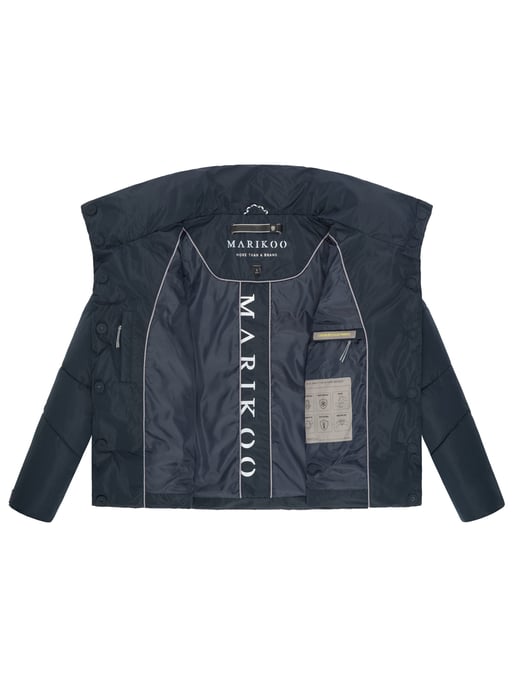 Marikoo kurze Damen Steppjacke mit Kragen & Druckknöpfen – Jalliaa - Image 5