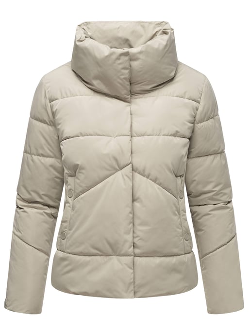 Marikoo kurze Damen Steppjacke mit Kragen & Druckknöpfen – Jalliaa - Image 2