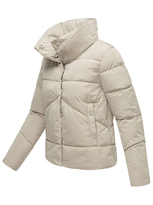 Marikoo kurze Damen Steppjacke mit Kragen & Druckknöpfen – Jalliaa - Image 3