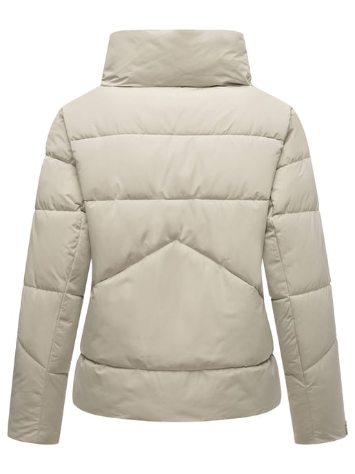 Marikoo kurze Damen Steppjacke mit Kragen & Druckknöpfen – Jalliaa - Image 4