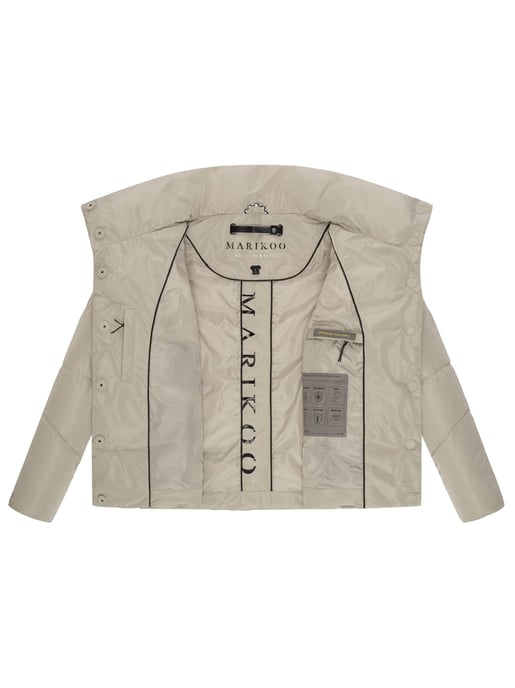 Marikoo kurze Damen Steppjacke mit Kragen & Druckknöpfen – Jalliaa - Image 5