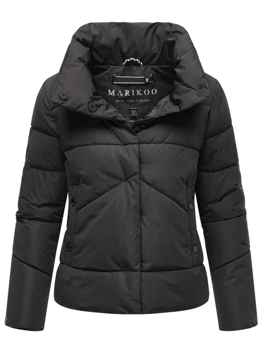 Marikoo kurze Damen Steppjacke mit Kragen & Druckknöpfen – Jalliaa - Image 1