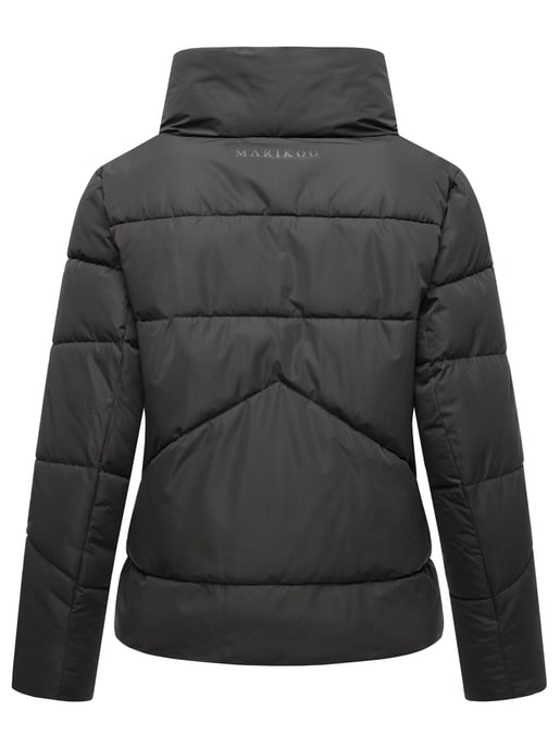 Marikoo kurze Damen Steppjacke mit Kragen & Druckknöpfen – Jalliaa - Image 4