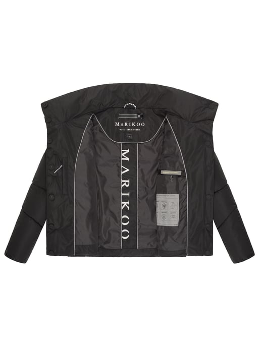 Marikoo kurze Damen Steppjacke mit Kragen & Druckknöpfen – Jalliaa - Image 5