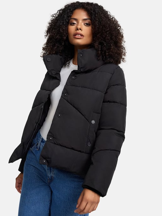 Marikoo kurze Damen Steppjacke mit Kragen & Druckknöpfen – Jalliaa - Image 6