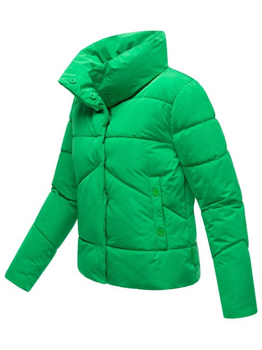 Marikoo kurze Damen Steppjacke mit Kragen & Druckknöpfen – Jalliaa - Image 3