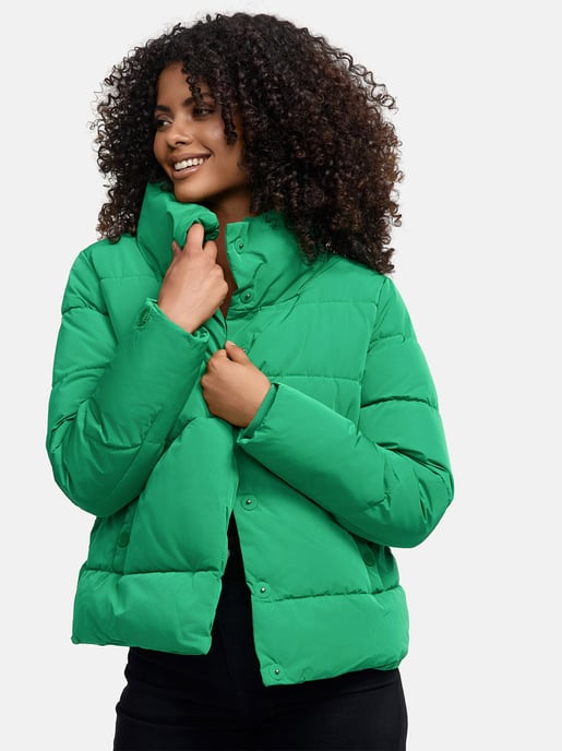 Marikoo kurze Damen Steppjacke mit Kragen & Druckknöpfen – Jalliaa - Image 6