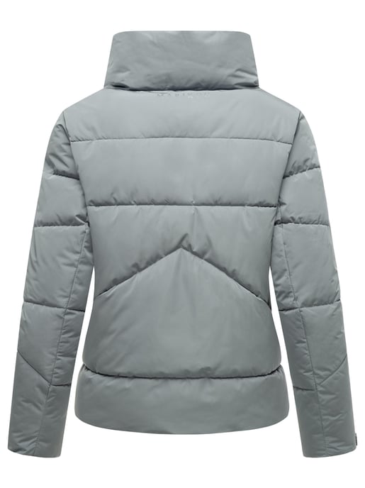Marikoo kurze Damen Steppjacke mit Kragen & Druckknöpfen – Jalliaa - Image 4