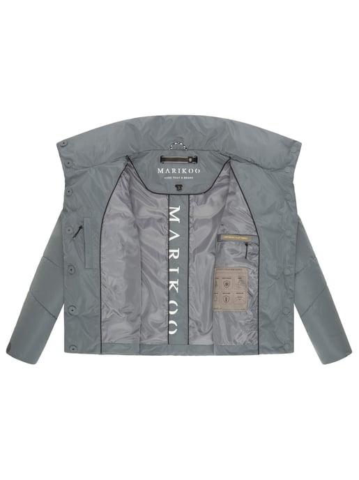 Marikoo kurze Damen Steppjacke mit Kragen & Druckknöpfen – Jalliaa - Image 5