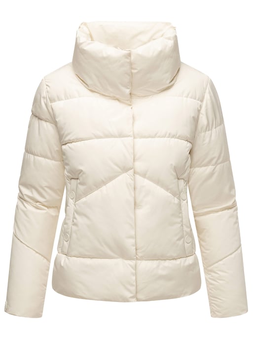 Marikoo kurze Damen Steppjacke mit Kragen & Druckknöpfen – Jalliaa - Image 2