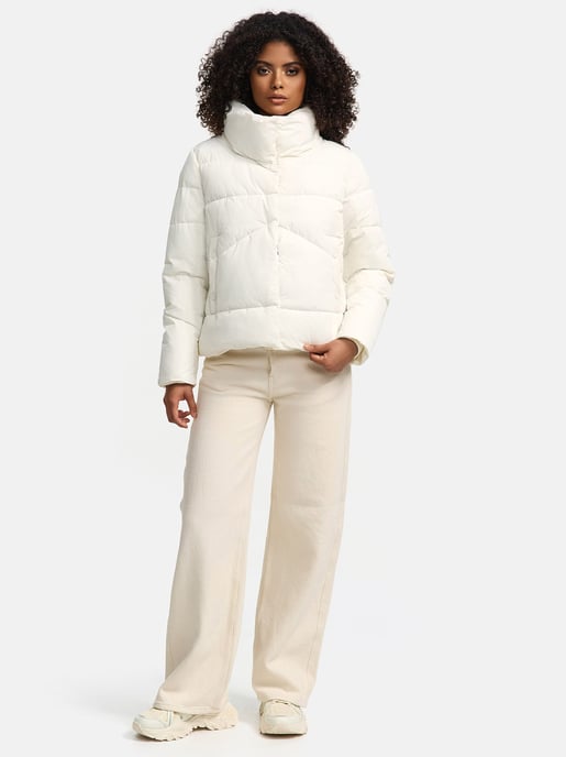 Marikoo kurze Damen Steppjacke mit Kragen & Druckknöpfen – Jalliaa - Image 6