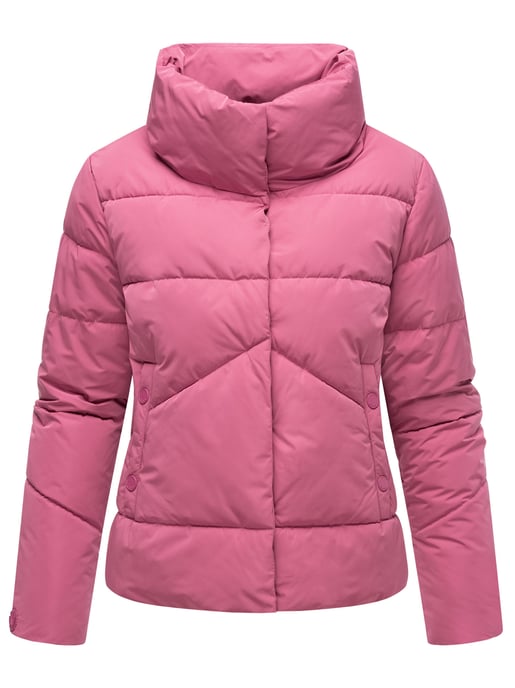Marikoo kurze Damen Steppjacke mit Kragen & Druckknöpfen – Jalliaa - Image 2