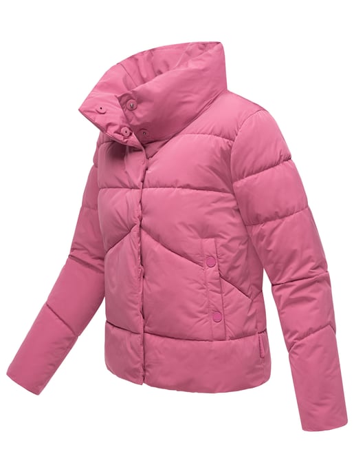 Marikoo kurze Damen Steppjacke mit Kragen & Druckknöpfen – Jalliaa - Image 3