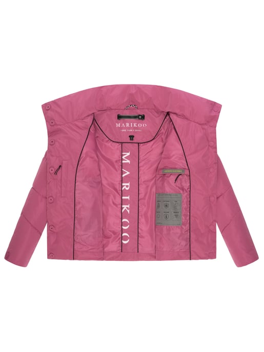Marikoo kurze Damen Steppjacke mit Kragen & Druckknöpfen – Jalliaa - Image 5