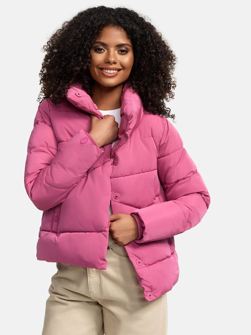 Marikoo kurze Damen Steppjacke mit Kragen & Druckknöpfen – Jalliaa - Image 6