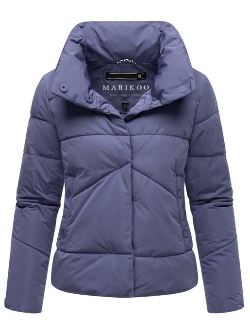 Marikoo kurze Damen Steppjacke mit Kragen & Druckknöpfen – Jalliaa - Image 1