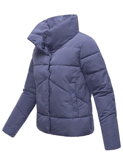 Marikoo kurze Damen Steppjacke mit Kragen & Druckknöpfen – Jalliaa - Image 3