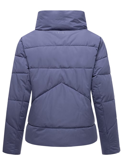 Marikoo kurze Damen Steppjacke mit Kragen & Druckknöpfen – Jalliaa - Image 4