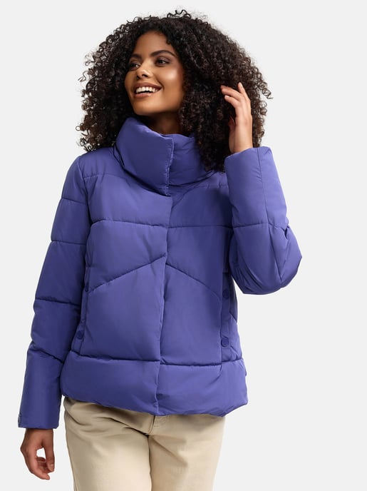 Marikoo kurze Damen Steppjacke mit Kragen & Druckknöpfen – Jalliaa - Image 6
