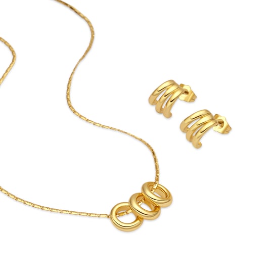 Luxenter Sets mit 18-karätiger Gelbgold-Finish – Khima - Image 1