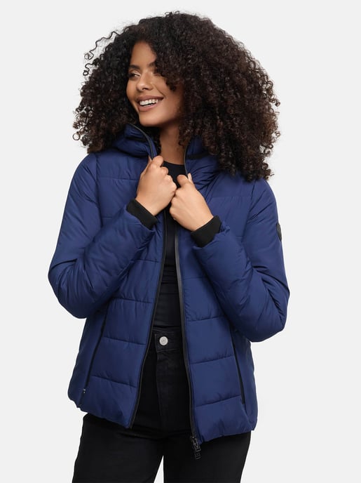 Marikoo kurze Damen Steppjacke mit Kapuze & Fleecefutter – Radaa - Image 2