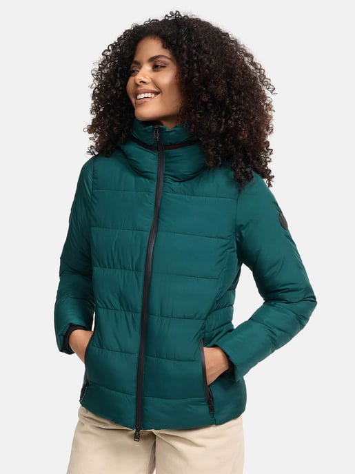 Marikoo kurze Damen Steppjacke mit Kapuze & Fleecefutter – Radaa - Image 1