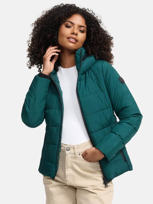 Marikoo kurze Damen Steppjacke mit Kapuze & Fleecefutter – Radaa - Image 2