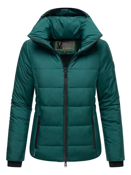 Marikoo kurze Damen Steppjacke mit Kapuze & Fleecefutter – Radaa - Image 4