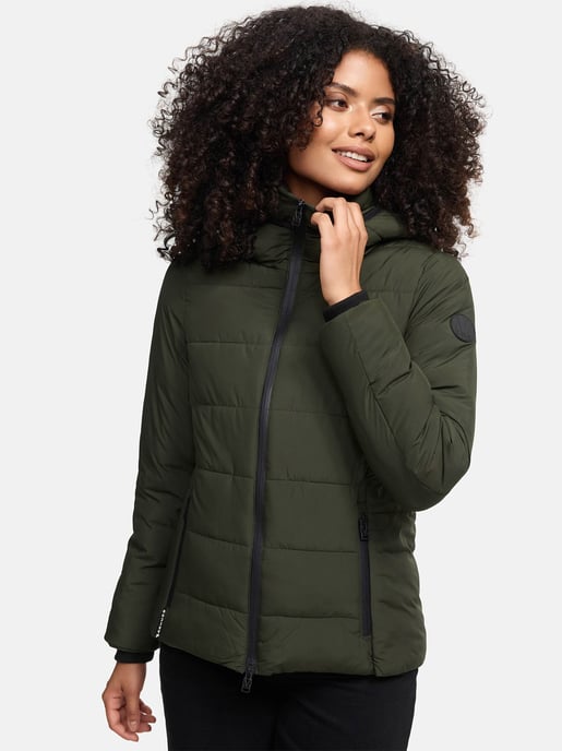 Marikoo kurze Damen Steppjacke mit Kapuze & Fleecefutter – Radaa - Image 1