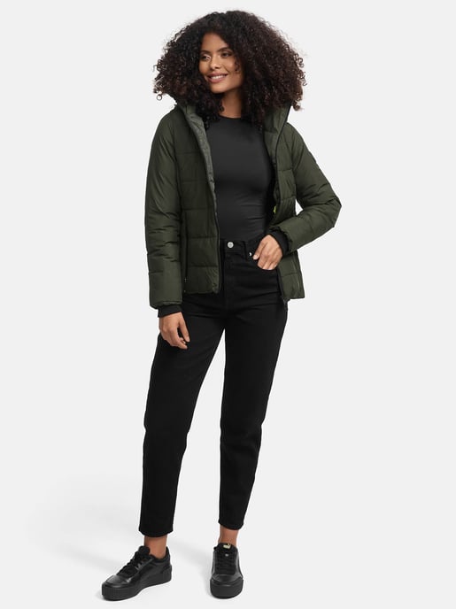 Marikoo kurze Damen Steppjacke mit Kapuze & Fleecefutter – Radaa - Image 3