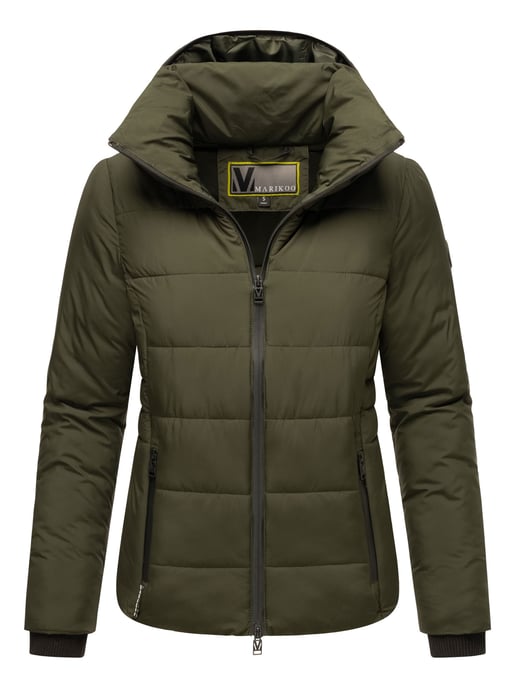 Marikoo kurze Damen Steppjacke mit Kapuze & Fleecefutter – Radaa - Image 4