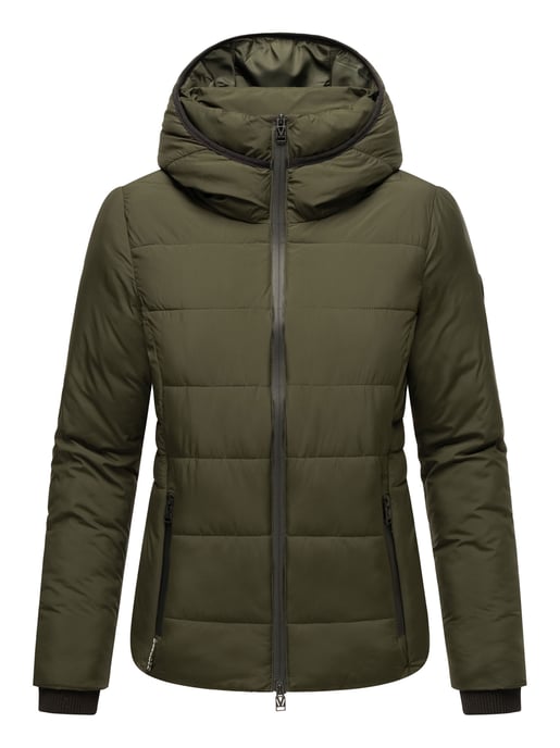 Marikoo kurze Damen Steppjacke mit Kapuze & Fleecefutter – Radaa - Image 5