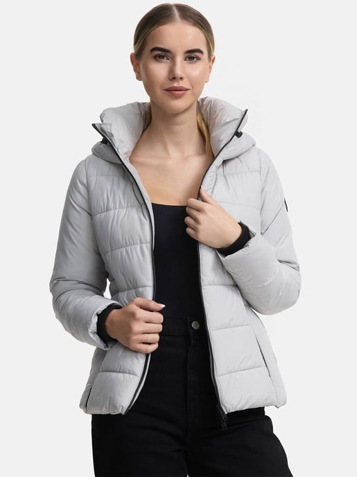 Marikoo kurze Damen Steppjacke mit Kapuze & Fleecefutter – Radaa - Image 3