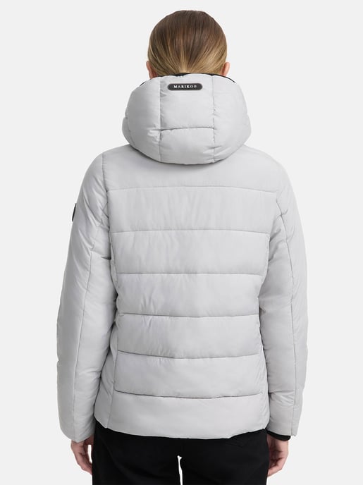 Marikoo kurze Damen Steppjacke mit Kapuze & Fleecefutter – Radaa - Image 4