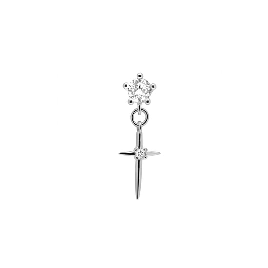 Luxenter Piercing mit funkelndem Zirkonia, veredelt mit 925er Sterlingsilber – Patraz - Image 1