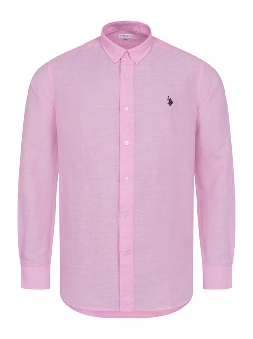 U.S. Polo Assn. Herren Leinenhemd aus Leinen-Baumwollmix - Image 1