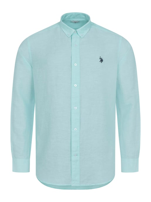 U.S. Polo Assn. Herren Leinenhemd aus Leinen-Baumwollmix - Image 1