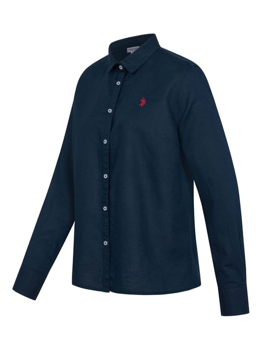 U.S. Polo Assn. Damen Leinenshirt aus Leinen-Baumwollmix - Image 2