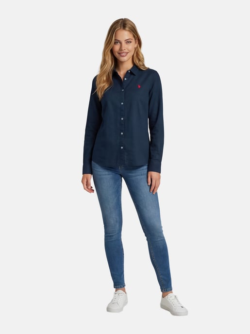U.S. Polo Assn. Damen Leinenshirt aus Leinen-Baumwollmix - Image 4