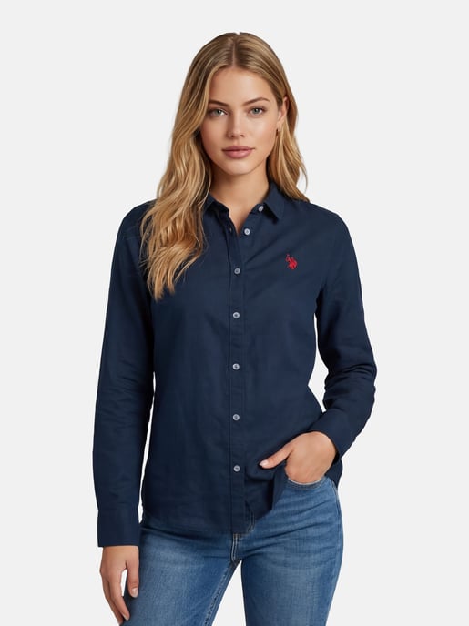 U.S. Polo Assn. Damen Leinenshirt aus Leinen-Baumwollmix - Image 5