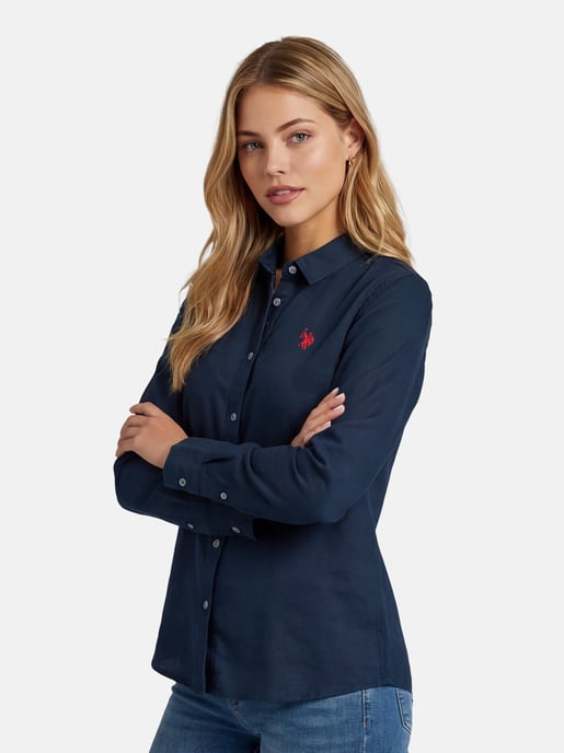 U.S. Polo Assn. Damen Leinenshirt aus Leinen-Baumwollmix - Image 6