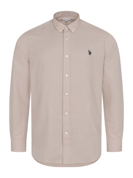 U.S. Polo Assn. Herren Leinenhemd aus Leinen-Baumwollmix - Image 1