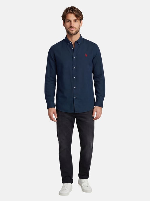 U.S. Polo Assn. Herren Leinenhemd aus Leinen-Baumwollmix - Image 5