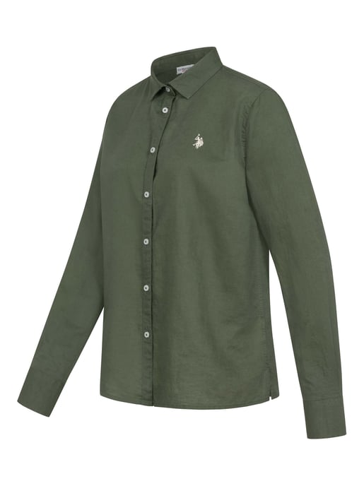 U.S. Polo Assn. Damen Leinenshirt aus Leinen-Baumwollmix - Image 2