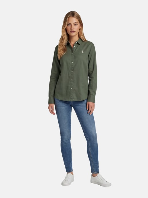 U.S. Polo Assn. Damen Leinenshirt aus Leinen-Baumwollmix - Image 4