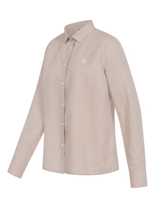 U.S. Polo Assn. Damen Leinenshirt aus Leinen-Baumwollmix - Image 2